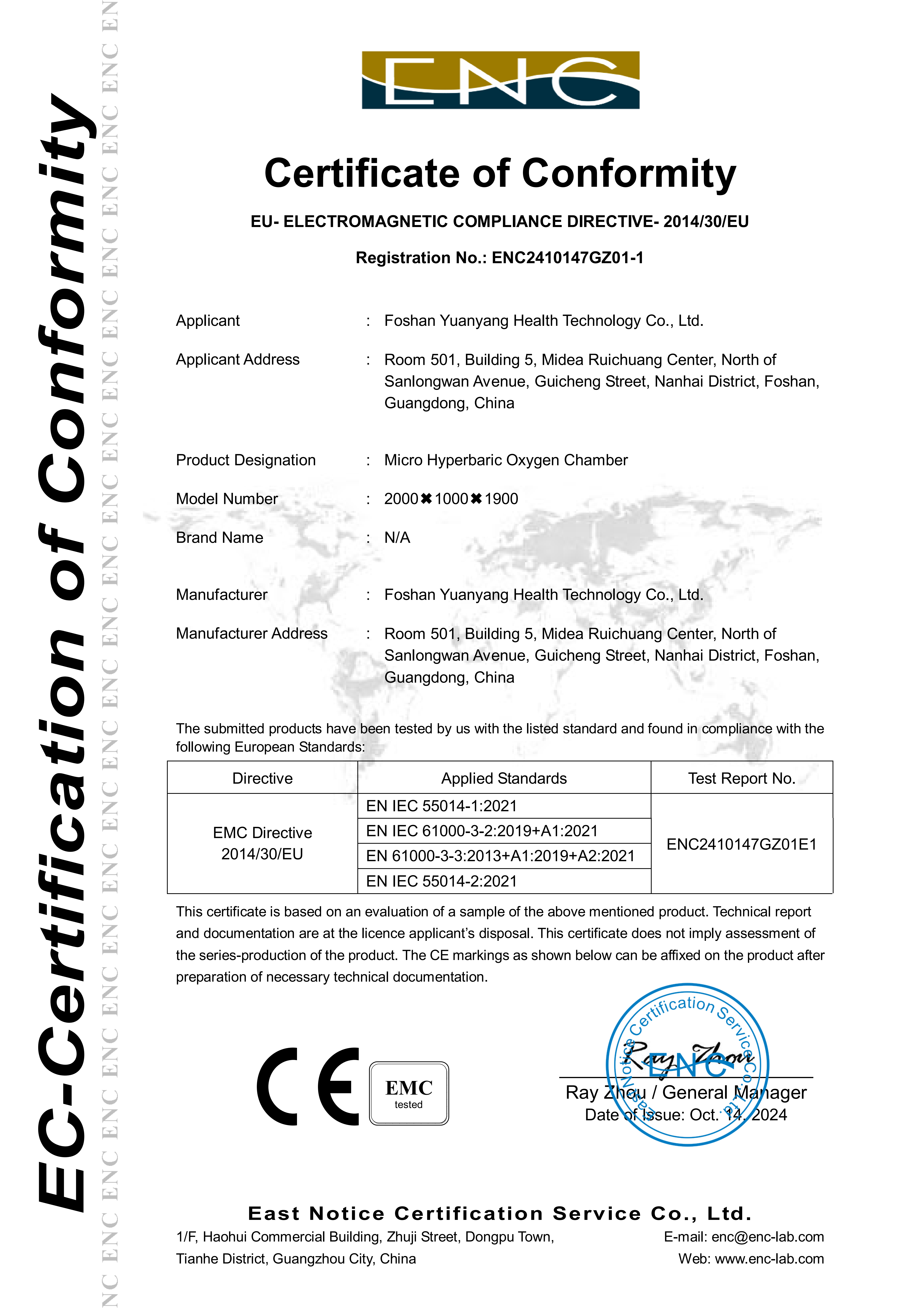 CE Certificate