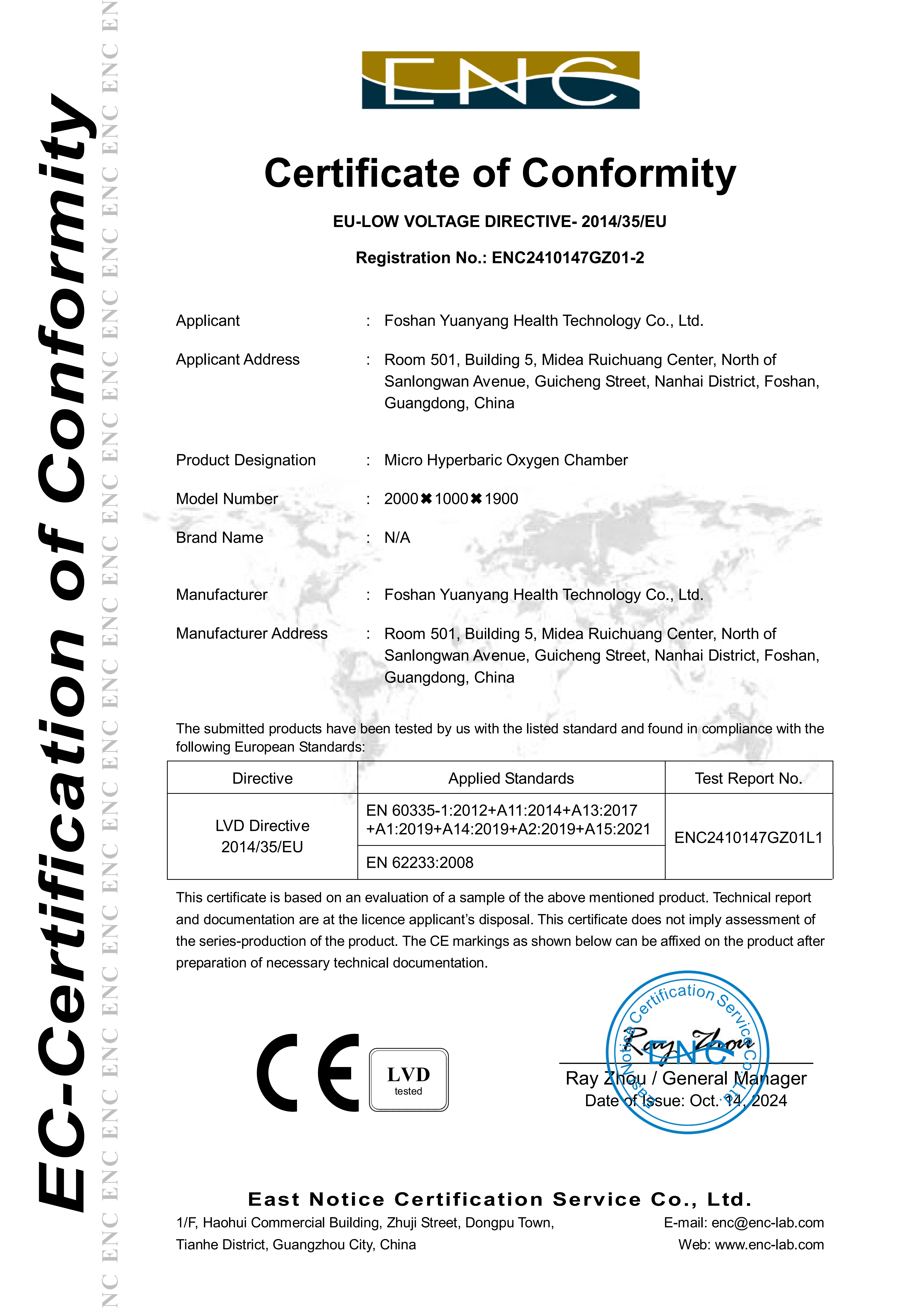 CE Certificate